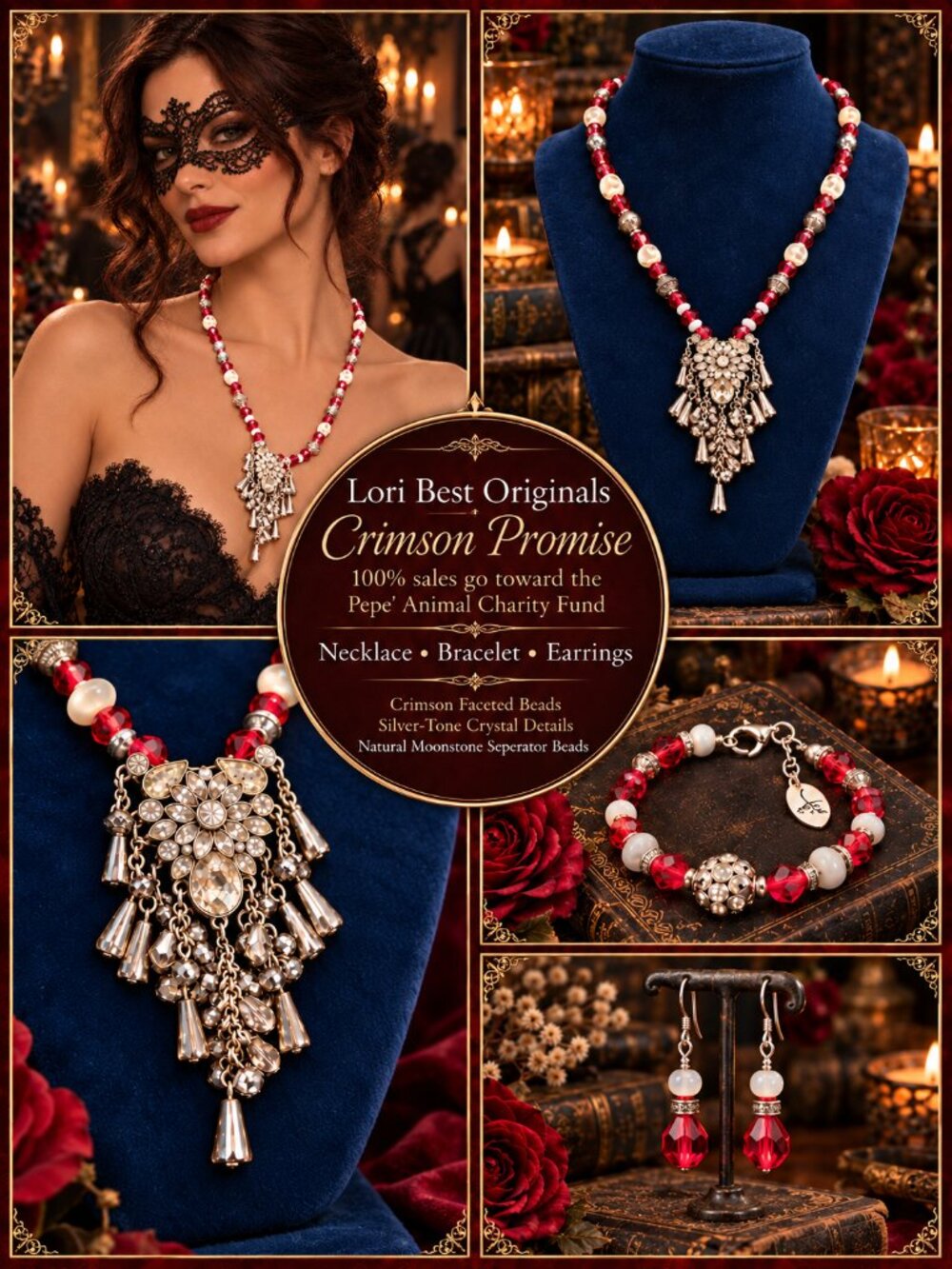 Lori Best Originals - Crimson Promise - 100% Profits Go To Pepe' Animal Charity